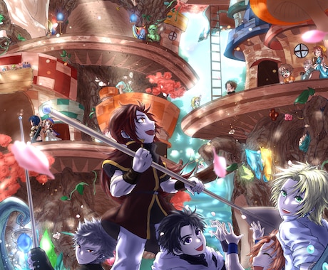 ファンタジーな世界観のイラスト描きます TRPGや小説の表紙などにいかがでしょうか⭐︎ イメージ1