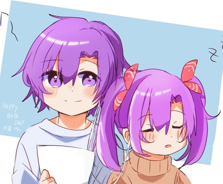 アイコンを作ります ちびキャラメインに色塗りののみの依頼もお待ちしてます。 イメージ2