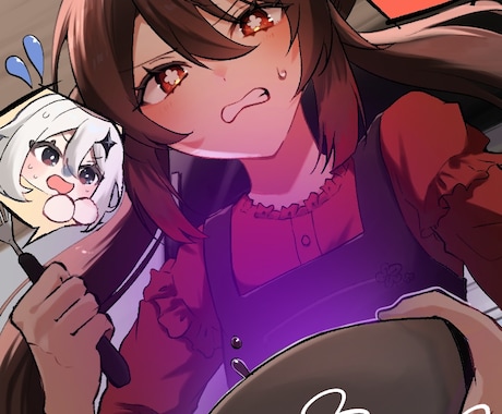 キャラクターイラスト描きます 一枚絵やアイコンなど幅広く製作します！ イメージ1