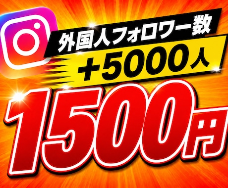 インスタグラムのフォロワー数+5,000増やします ⭐️様々なSNSと要望に対応しております⭐️ イメージ1
