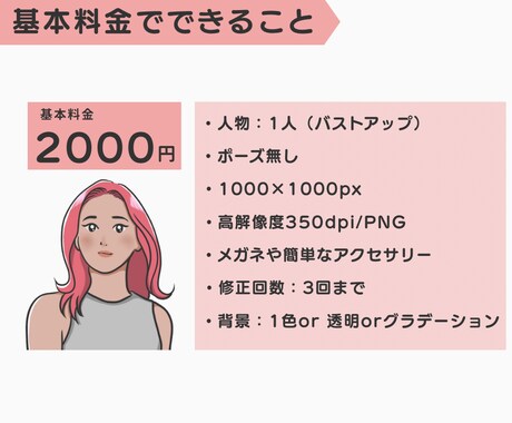 商用利用OK!POPで可愛いアイコン作成します POPな髪色で目を引く可愛いアイコン制作します♪ イメージ2