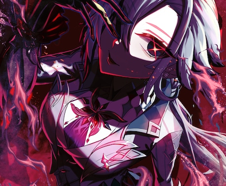 実績作り中　光と躍動感でキャラを最高に輝かせます アイコン・サムネ・MV等　迫力のあるイラストをお求めの方に！ イメージ2