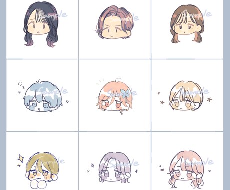 ゆるかわシンプル*可愛いイラストを提供します 24時間以内の納品可能！アイコンにお困りの方へ！似顔絵歓迎◎ イメージ2