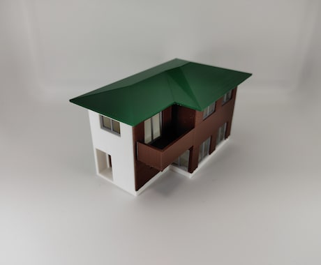 3Dプリンタで住宅のカラー外観建築模型を作成します 3Dプリンタならではのスピード感、仕上がりをお届けします イメージ1