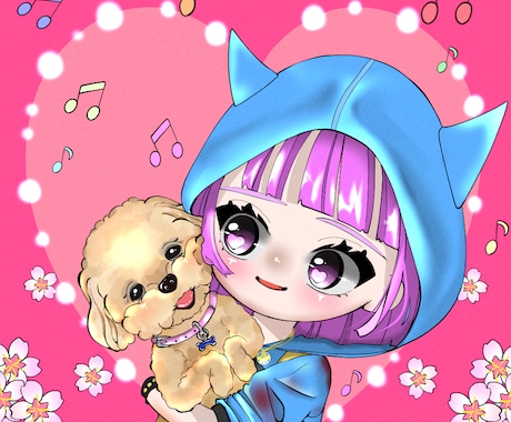 ミニキャラ(デフォルメ)、等身アイコン描きます アイコン、サムネ、イラストプレゼント等にどうでしょうか イメージ1