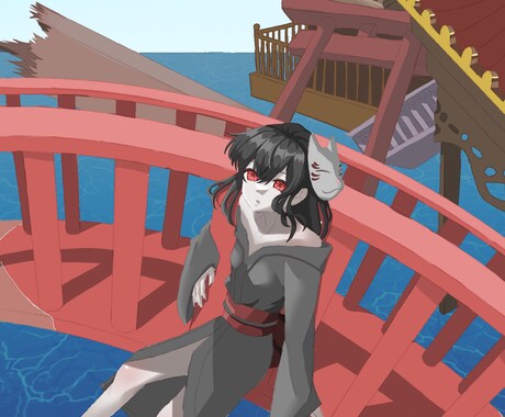 ご希望に沿ってイラストをかきます オリジナルキャラクターを中心に一枚絵のイラストを描きます。 イメージ2