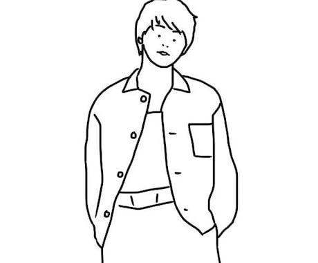モノクロでシンプルなイラスト描きます \( ˆoˆ )/ アイコンやプレゼントにぜひ！ イメージ2