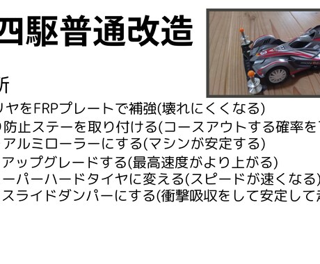 ミニ四駆の改造をします すごく速いミニ四駆を作ります!! イメージ2