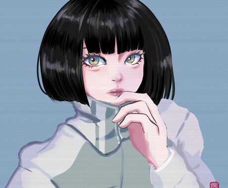 病みかわいい女の子のアイコン描きます アイコンに使える女の子のイラストを制作します。 イメージ2