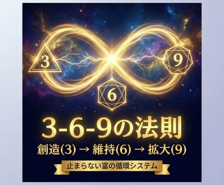 4占術と369法則で豊かさを育む金運習慣を伝えます 4占術と369法則で導く、幸運が巡り出す金運の習慣術 イメージ2