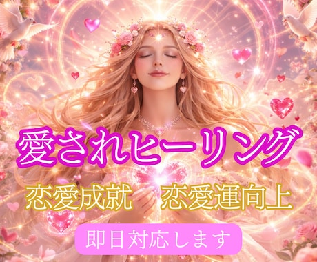 愛されヒーリング｜恋愛モテ波動・魅力アップします 白魔術で愛され体質へ｜引き寄せ・縁結び・恋愛成就 イメージ1