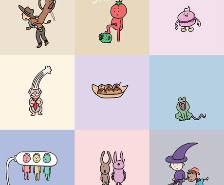 シュールで可愛い癖になるイラスト制作します ゆるゆるかわいいを描きます！商用利用可！ イメージ2