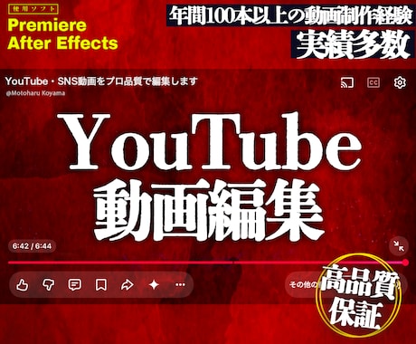 YouTube・SNS動画をプロ品質で編集します イメージ1