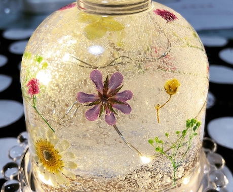 ジェルフラワーライト作ります ジェルに反射したライトの光に癒されます！ イメージ1