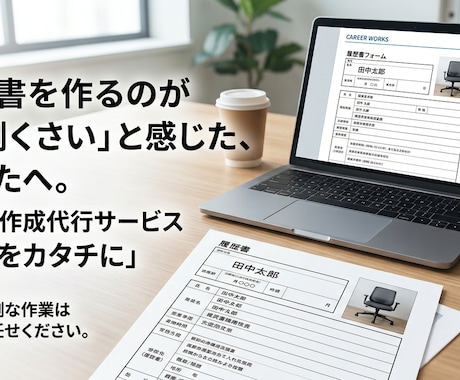 面倒な履歴書作成の代行を行います イメージ1