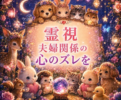 霊視【夫婦関係】今のお二人の“心のズレ”を視ます 即日　言葉にできない違和感・すれ違いの原因を読み解きます イメージ1