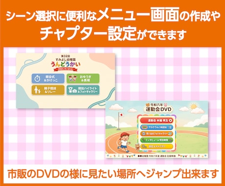 幼稚園イベントなどスマホ等の動画をDVDにします ★素敵なパッケージにしてお届けします★ イメージ2