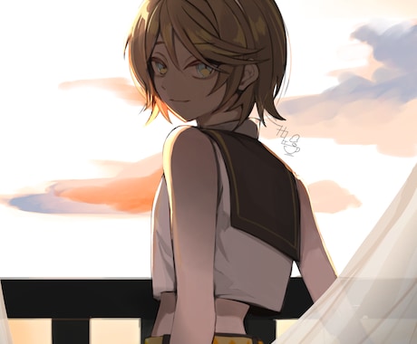 光と影を大切にした、暖色系のイラストを描きます アイコン、MV用、サムネイル、立ち絵、１枚絵など承ります イメージ2
