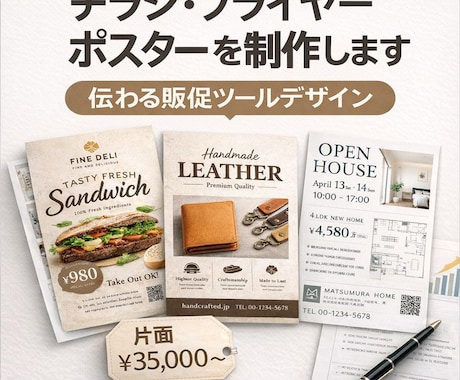 チラシ・フライヤー・ポスターを制作しますます ブランドの世界観を大切にした販促デザイン イメージ1