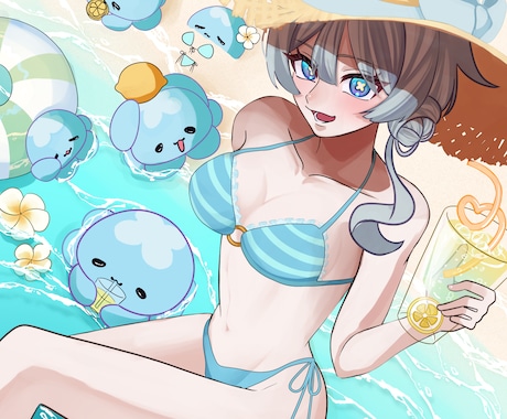 VTuber・配信者向けの一枚絵を制作します 配信、グッズ、立ち絵など、目立つ可愛いイラストが欲しい方へ イメージ2