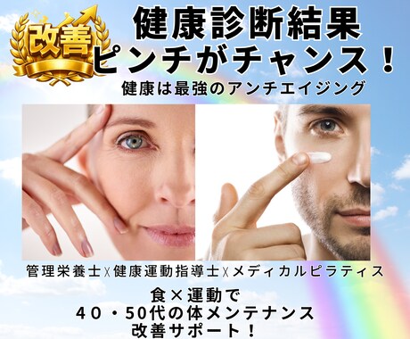 健康診断結果の数値改善をプロが徹底アプローチします 管理栄養士×健康運動指導士のビデオチャットパーソナルレッスン イメージ1