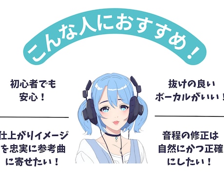 Vtuberおすすめ！歌ってみたMIXをします 初心者歓迎！ピッチ、タイミング修正込み。修正回数無制限！ イメージ1
