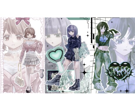 立ち絵制作いたします あなただけの全身立ち絵制作します♡ イメージ2