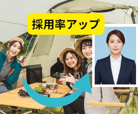 面接官監修　スナップ写真を証明写真に加工します 採用側の視点で印象を整える証明写真＋就活履歴書サポート イメージ2
