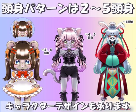 ミニキャラ制作！配信・グッズ・SNSに使えます 表情·ポーズ差分も◎かわいくて印象に残るミニキャラを制作！ イメージ2