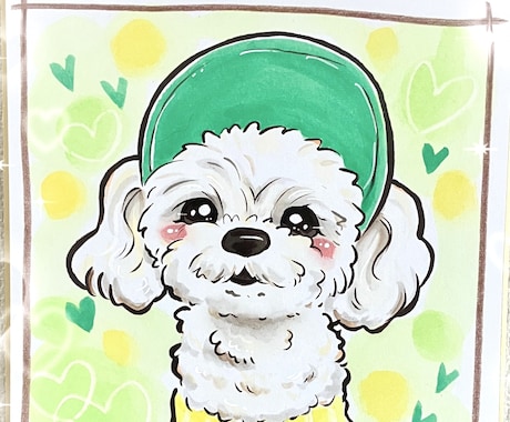 手描きで温かいペット似顔絵をお描きします イメージ1