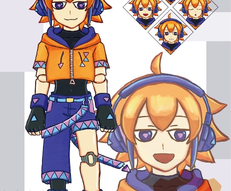 立ち絵イラスト　IRIAMも対応します レトロでポップなデザインが得意です。 イメージ2