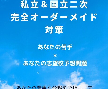 あなただけの英語教材を提供します 私立＆国立大学二次試験に特化したオーダーメイドの対策講座 イメージ1
