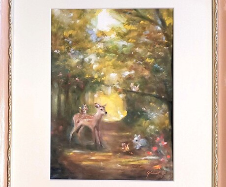 水彩/パステルで優しい色彩の絵画作品を制作します サイズ:F4/額付/挿絵/表紙絵/お部屋やオフィスに飾る絵 イメージ2