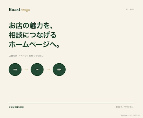 小さなお店の相談しやすいホームページを制作します 名刺・SNSから相談まで、分かりやすく整えます イメージ2