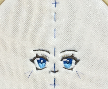 推しぬいぐるみ お顔の刺繍だけお手伝いします 推しぬいを自分で作って見たいけど刺繍は不安な方お手伝いします イメージ2
