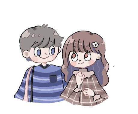 ポップでゆるくてかわいいアイコン描きます 似顔絵、プレゼント、結婚式ペーパーアイテムなどにも！ イメージ1