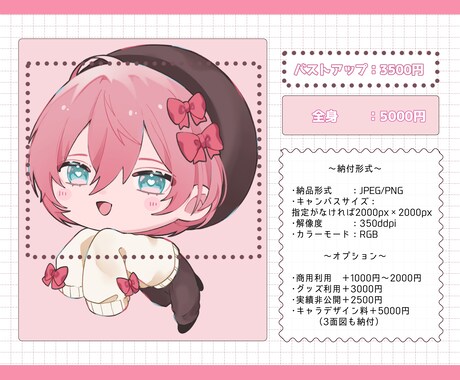 オリジナルデフォルメキャラお描きします 〜安くて可愛いオリジナルミニキャラ〜 イメージ2