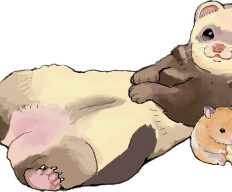 ペットちゃんのイラスト作成いたします リアルより、ゆるかわ、デフォルメ等様々な対応可能です！ イメージ2