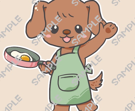 Xやインスタアイコンに☆可愛い動物イラスト描きます 商用利用込み♪お気に入りの動物であなたのSNSを元気に明るく イメージ1