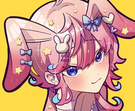 キラキラ可愛いイラスト描きます 商用利用OK！アイコン、立ち絵等幅広く受け付けております！ イメージ1