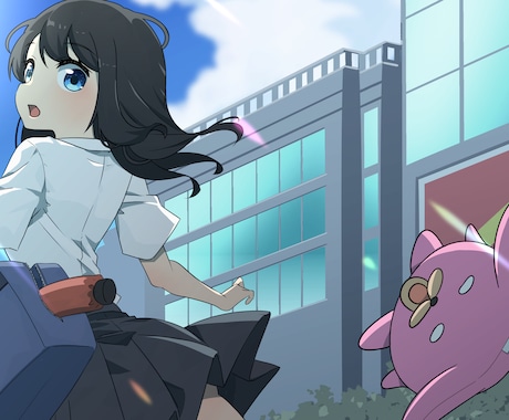 アニメ調のイラスト（ループ動画）を作成します アニメ調のイラスト、簡単なループ動画を作成します。 イメージ2