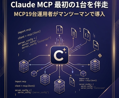 Claude MCP最初の1台、伴走で導入します MCP19台運用者が60分で最初の1台を一緒に導入 イメージ1