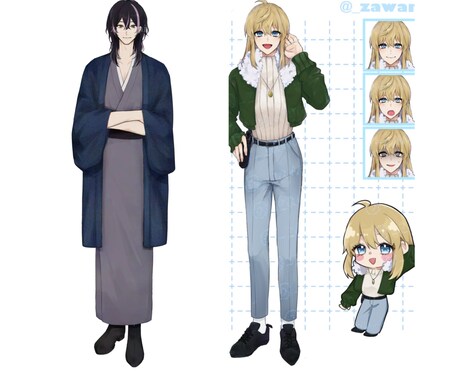 立ち絵描きます TPRG、配信で使える立ち絵を描きます！ イメージ1