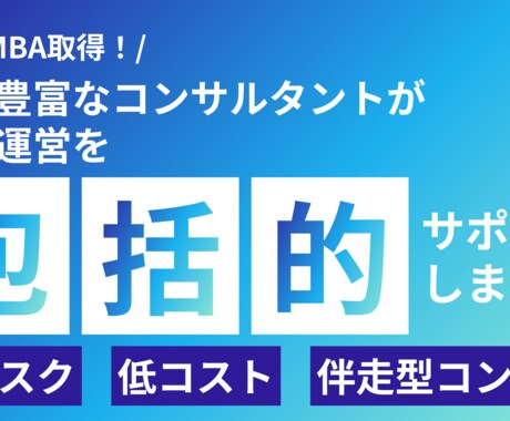 経験豊富なコンサルが企業運営を包括サポートします イメージ1
