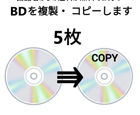 BDを5枚複製・コピーします あなたの思い出のBDを複製・ダビングします イメージ1