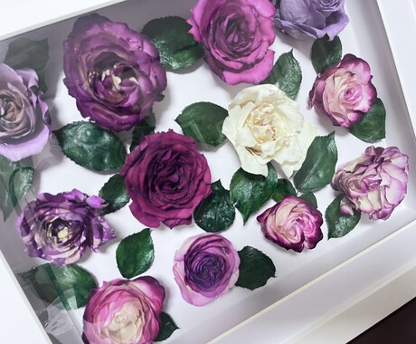 レカンフラワーでオリジナルミニ額をつくります 自然な花色と形が残る新しいドライフラワーを母の日に送ろう イメージ1