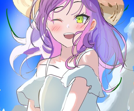 アニメ塗りのイラストを描かせていただきます 女性を描くのが得意なので女性キャラ限定で出品してます。 イメージ1