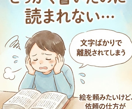 電子書籍の導入漫画制作！あなたの想いを描きます 初心者歓迎／商用可／文字だけの本に「読まれる」彩りを添えます イメージ2