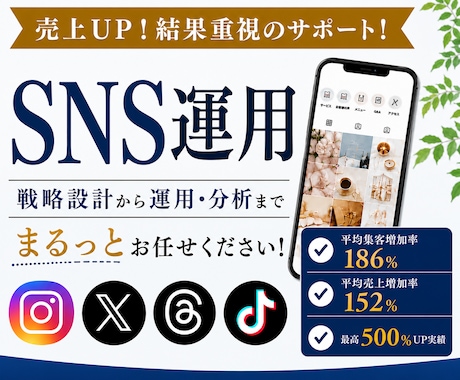 丸投げOK！売上につながるSNS運用します 戦略設計から分析・改善までまるっとサポートします イメージ1