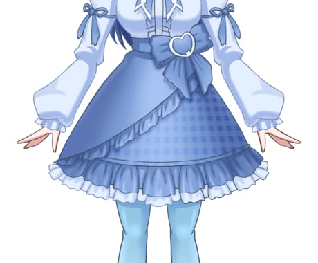 Vtuber・IRIAM用立ち絵の制作依頼承ります かわいらしいキャラクターの立ち絵の作成を行います。 イメージ2
